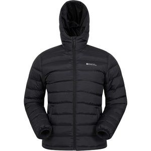 Mens Black 100% Polyester Winter Seasons Padded Coat Puffer Jacket